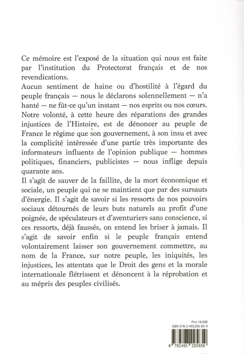 La Tunisie martyre d'Abd al-Azîz al-Tha’âlibi - Éditions Héritage Héritage Livre > Islam 9782493295859 Librairie Musulmane Al-imen