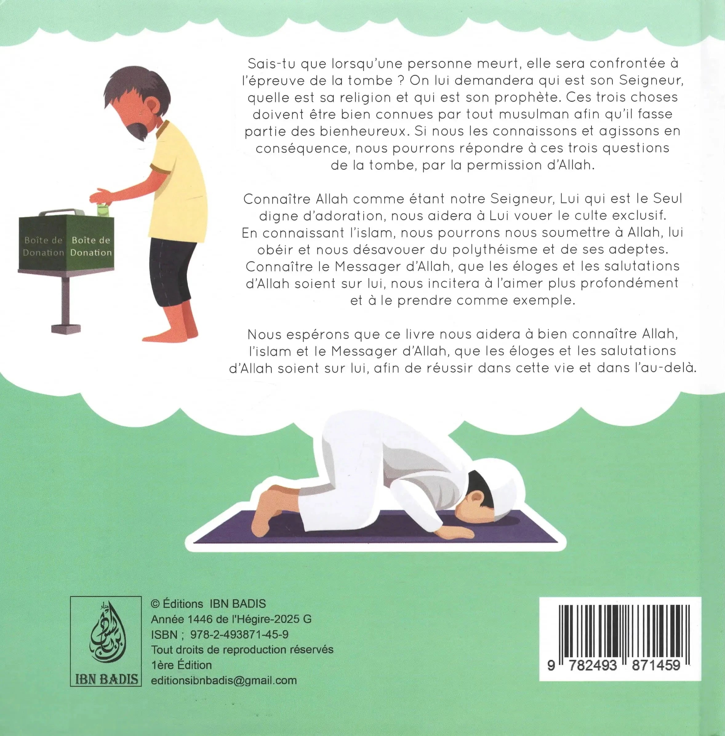 Les Trois Fondements Pour Les Enfants - Arnida Sharah Auli - Éditions Ibn Badis Ibn Badis Livre Islam Enfant 9782493871459 Librairie Musulmane Al-imen