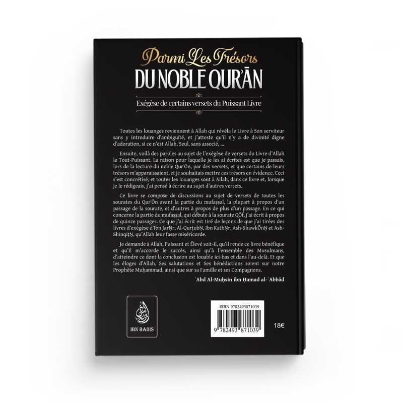 Parmi les trésors du noble Qur'an par ‘Abd Al-Muhsin Ibn Hamad ‘al-Abbâd Ibn Badis Livre sur le Coran Tafsir 9782493871039 Librairie Musulmane Al-imen