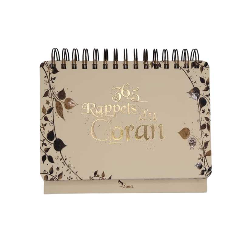 365 Rappels Du Coran - Calendrier Chevalet - Editions Sana Sana Calendriers, organiseurs et agendas Dorée 9782356337146 Librairie Musulmane Al-imen