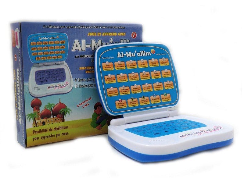 Al-Muallim 1 bleu - Apprendre le Coran et les invocations - Ordinateur électronique arabe français Orientica Jeu Islam 3760090457074 Librairie Musulmane Al-imen