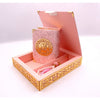 Coffret cadeau Al - imen : Box (Saint Coran Arabe de Poche + Chapelet) Rose Grand (17x24) Al - imen