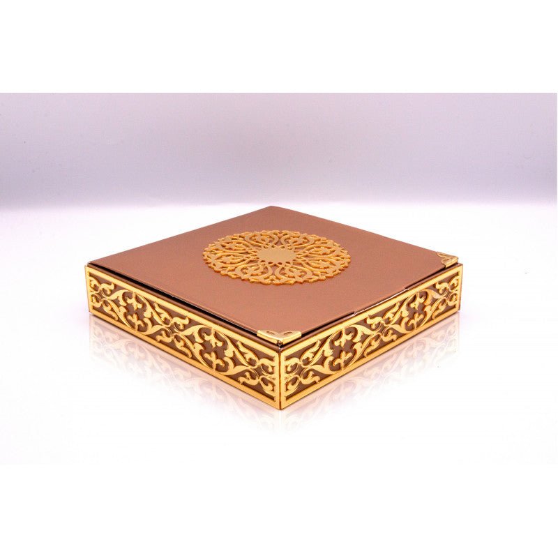 Coffret cadeau Al - imen : Box (Saint Coran Arabe de Poche + Chapelet) Crème Grand (17x24) Al - imen