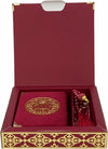 Coffret cadeau Al - imen : Box (Saint Coran Arabe de Poche + Chapelet) rouge Petite (8x11cm) Al - imen