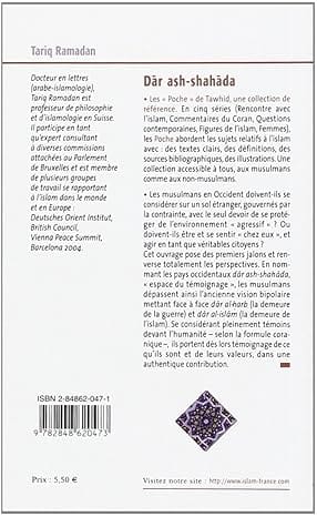 Dâr ash-shahâda (l’Occident, espace du témoignage) Tawhid Livre > Islam > Essai 9782848620473 Librairie Musulmane Al-imen