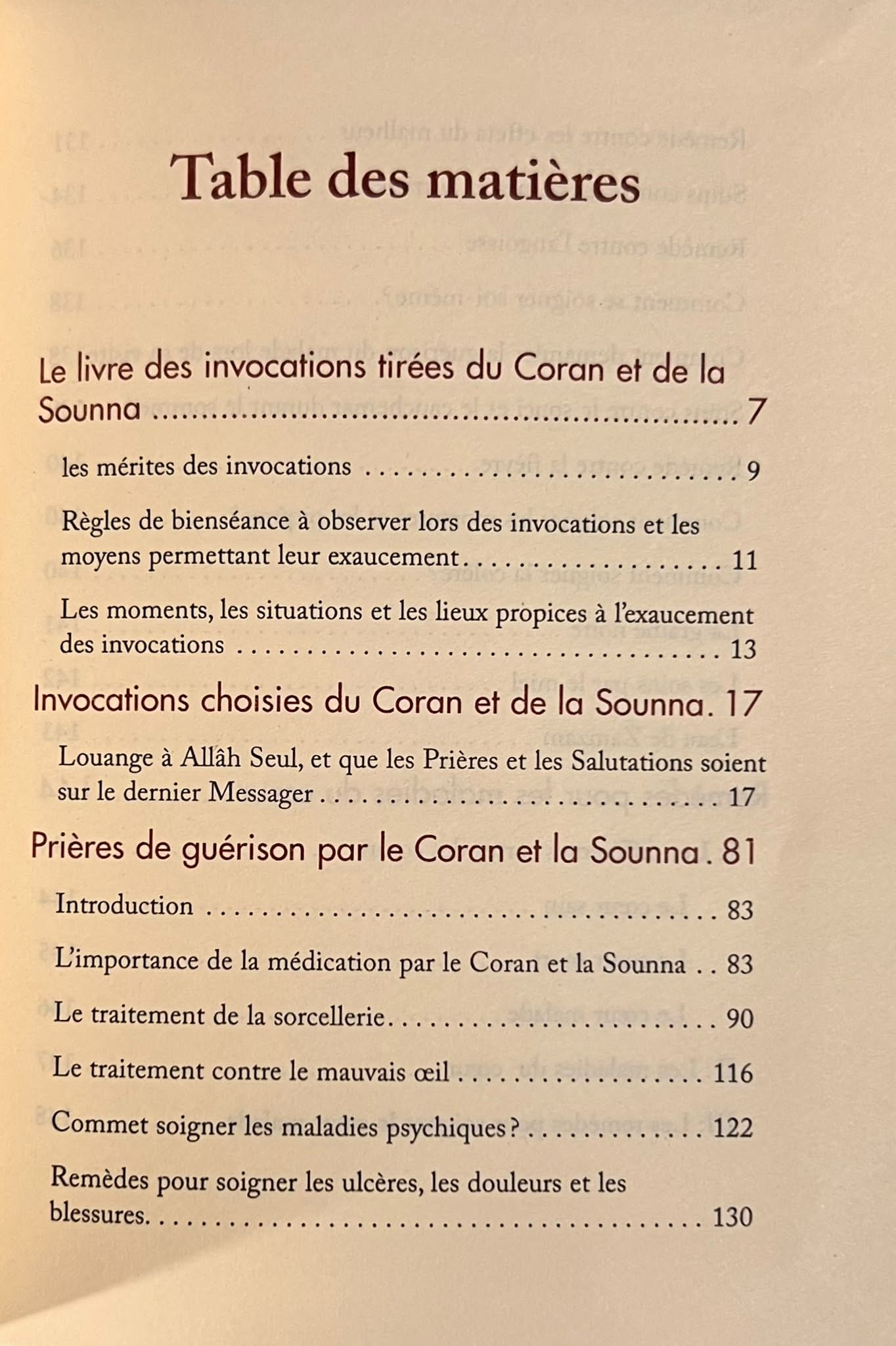 Invocations et Prieres de Guerison par le Coran et la Sounna par le Cheyk Sa'id Al - Qahtânî Noir Al - imen