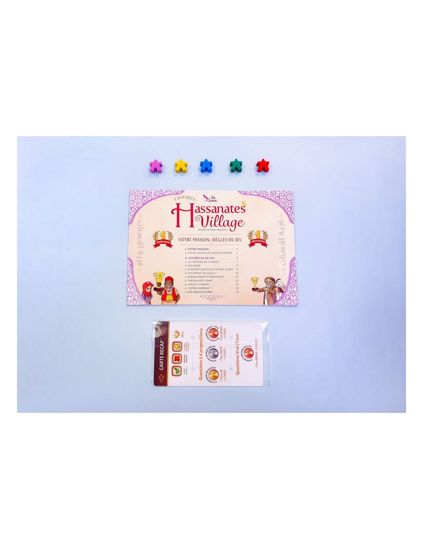 Jeu de société Hassanates Village (de 7 à 99 Ans) - Sana Kids - Sana Sana Jeu Islam 3700495421119 Librairie Musulmane Al-imen