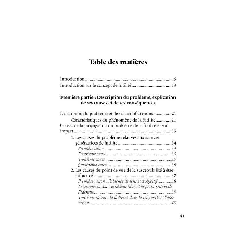 La lutte contre la futilité: Problématique, causes, impacts et traitement d'Ahmad Ibn Yusuf al - Sayyid Al - imen