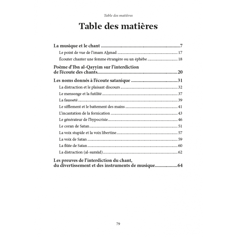 La musique & les chants par Ibn Qayyim al-Jawziyya - Éditions Al-Hadîth Al-Hadîth Livre > Islam 9782875453785 Librairie Musulmane Al-imen