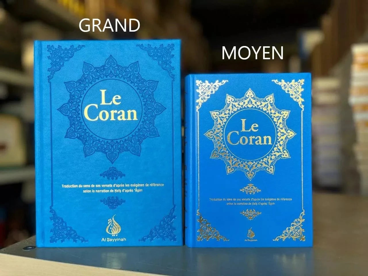 Le Coran : traduction d'après les exégèses de référence - Hafs Al-Bayyinah Livre Coran en Arabe Tajwid Hafs Bleu Clair / Grande (14 x 21 cm) 9782902526338 Librairie Musulmane Al-imen